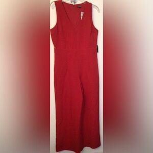 NWT Express Elegant Red Sleeveless Jumpsuit size 12